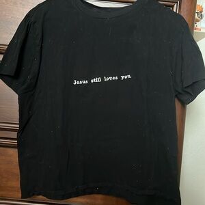 Embroidered H&M Crop Tee